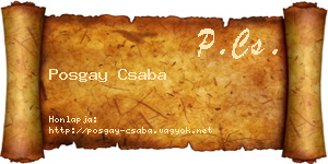 Posgay Csaba névjegykártya